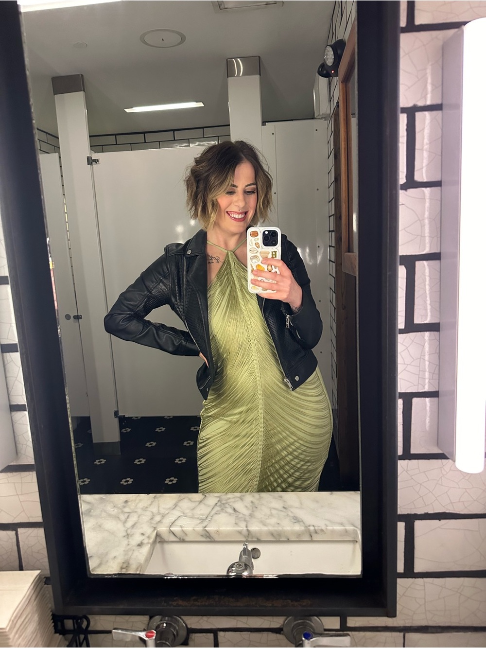 Pretty Little Thing Plus Green Fringe Dress